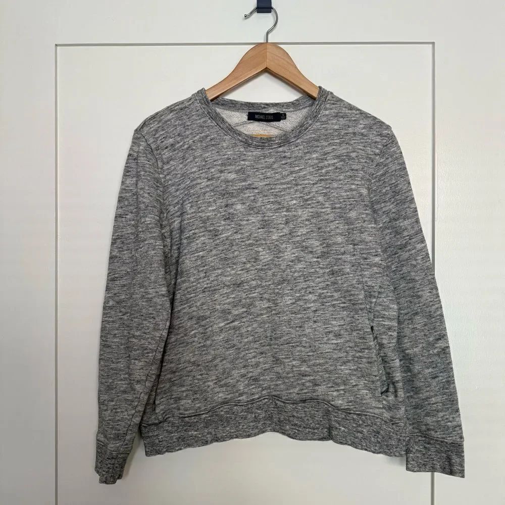 Michael Stars Sweatshirt Womens Size M Gray Front Pocket Pullover Casual Comfort